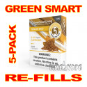 SUPER E-CIG GREEN SMART TOBACCO GOLD REFILLS 5-PACK